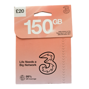 Three SIM Pack 150GB